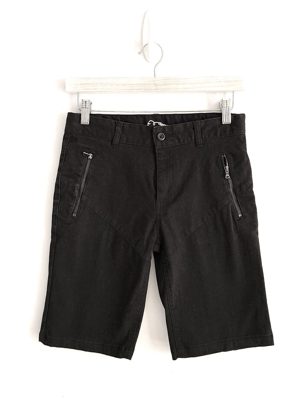 art class Kids Black Cargo Shorts with Zipper Pockets 98%cotton Size 12